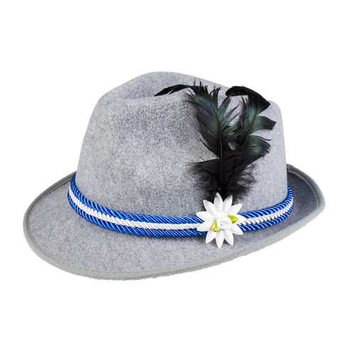 Trachtenhut edelweiß blau - edelweiß,