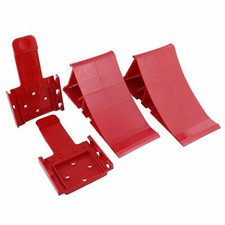 2x Anhänger Unterlegkeile Keile Bremskeile Hemmschuhe Rot Anhängerkeile Tripus 