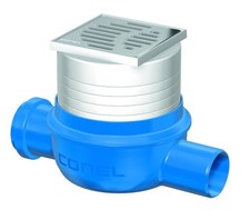 CONEL Bodenablauf DRAIN DN50 waager.superflach mit Aufsatz,Rost 100mm | COD50FWK