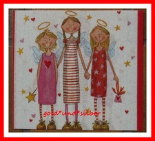 WEiHNACHTEN Deko WiNDLiCHT in SERViETTENTECHNiK für TEELiCHT im GLAS Motiv ENGEL