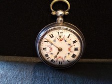 Spindeltaschenuhr Antik Silber