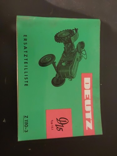 Deutz ersatzteilliste d15 typ - deutz,