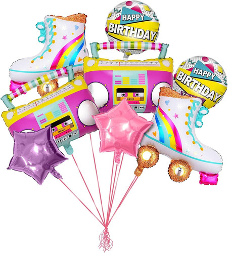 80er 90er party deko 8pcs - 80er,