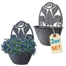 2er Set Blumentopf Wand Blumen