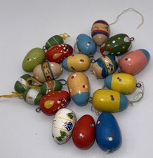 Ostereier 20 Stk. Holz Vintage