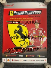 Original Ferrari Racing Days 2008 Plakat Poster Nürburgring 59,4 x  84 cm A1