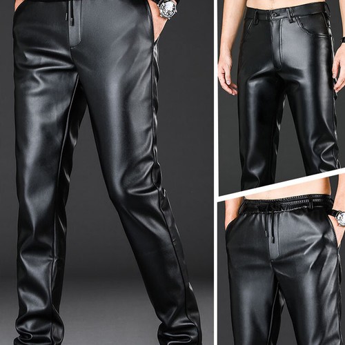 Herren punk kunstleder - kunstleder, hose