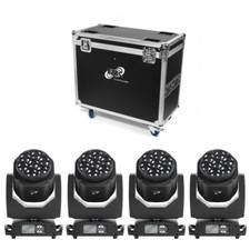 ETEC LED Mini Eye 7 Moving Head Set mit Flightcase Tour Event Effekt Bühne DJ