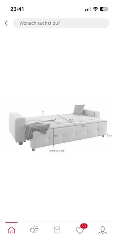 Schlafsofa bella 241 cm - schlafsofa, b: