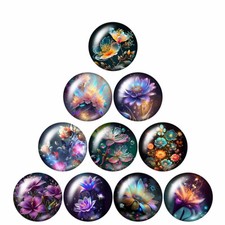 Glas Cabochon Blumen in der