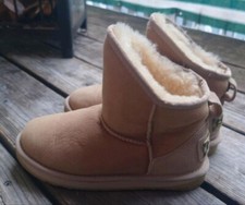 TOP! Australia Luxe Collective Boots Fell Leder beige Gr.36