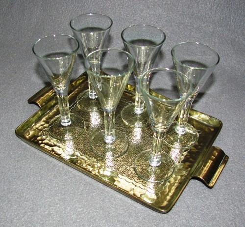 Art deco tablett messing - art,