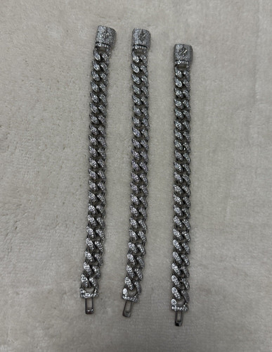 Iced out cuban armbänder - 3x,