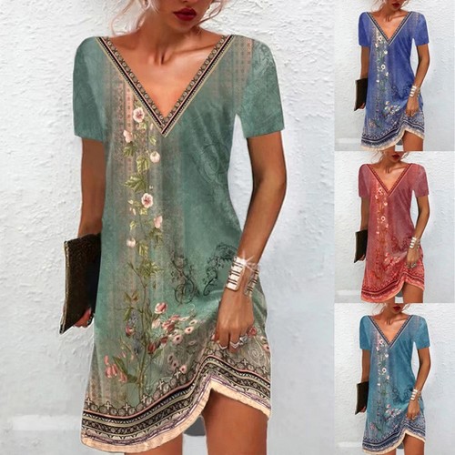 Sommerkleid damen kurzarm - sommerkleid,