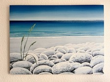 Wandbild Druck maritim Meer Strand Beach kühles Blau 80 x 59 cm