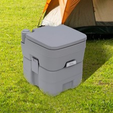 Outsunny Campingtoilette, 20 L Mobil-WC, Camping-WC mit Spül- und Abwassertank