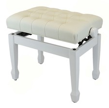 Flügelbank Klavierbank weiß