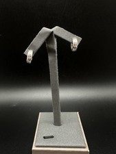 925 STERLING SILBER Ohrringe Earring Creolen Zeitlos Modern Vintage Fossil