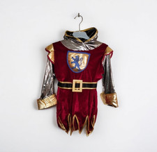 Ritterkostüm, Kinder, S, mit Umhang, Gürtel, Hosen