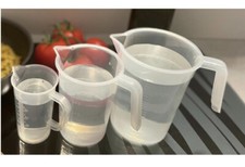 3er Set Messbecher Kunststoff  Meßbecher 3-teilig 500 ml 250 ml 100 ml