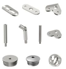 Rohrstütze Edelstahl Kugelring Pfosten flach Gelenk Handlauf Halter Wand Stift