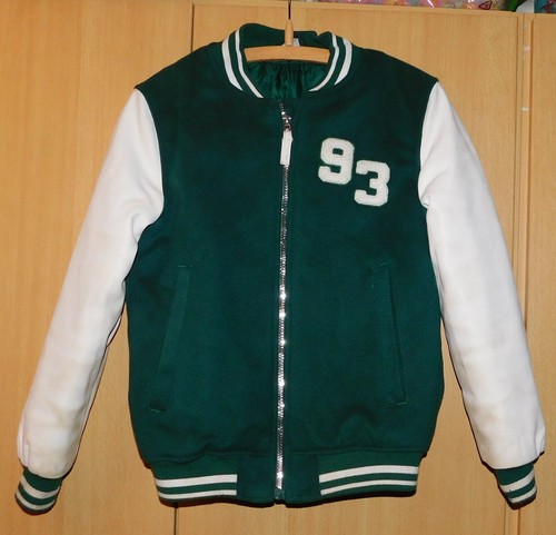 College jacke grün weiß - jacke, grün-weiß