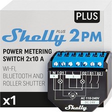 Shelly Plus 2PM 2 Kanal WLAN Funkschalter mit Strommesssensor 1er  Pack retoure