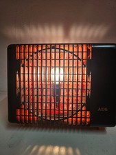 70er 80er Retro Heizlüfter  Deko Lampe Orange Schwarz Upcycling