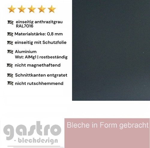Aluminium blech anthrazit - blech,