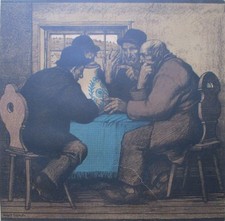 Farblithographie, Die Trinker