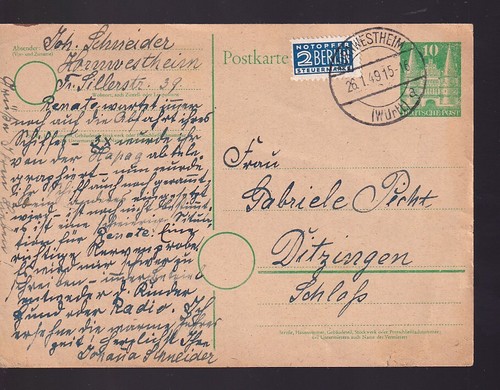 Bizone ganzsachen p 2i - bizone,