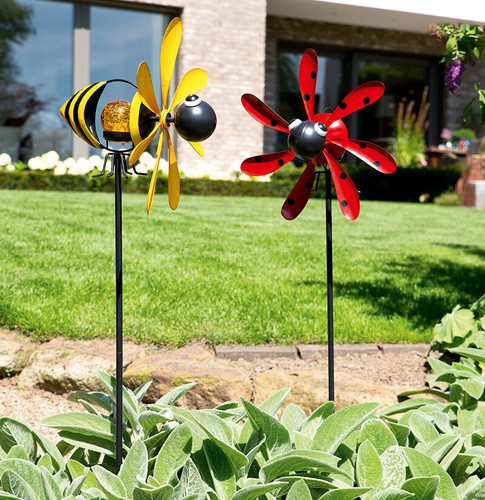 Gartenstecker windrad solar - gartenstecker,