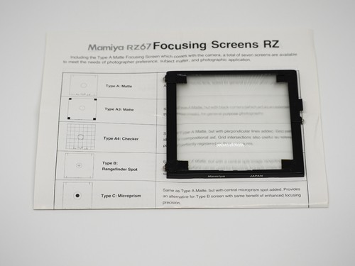 Mamiya rz67 focusing - mamiya,
