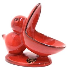 Erdnussspender PAN Keramik Goebel Pelikan rot True Vintage Peanut Dispenser