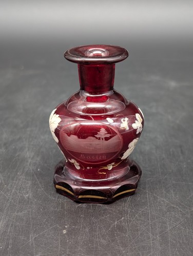 Biedermeier flakon rot böhmen - flakon,