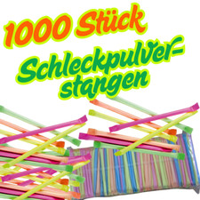 Brausepulver Stangen, Neon Schleckpulverstangen Süßware | 1000 stk. 1,6kg