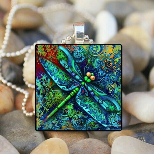 Modeschmuck halskette libelle - halskette,