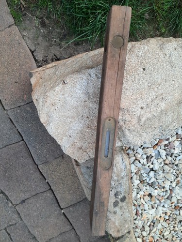 Alte wasserwaage teak holz - ,