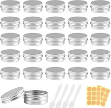 20 Stück Aluminium Leer Döschen 15ML Rund Cremedosen zum Befüllen Reise Tiegel