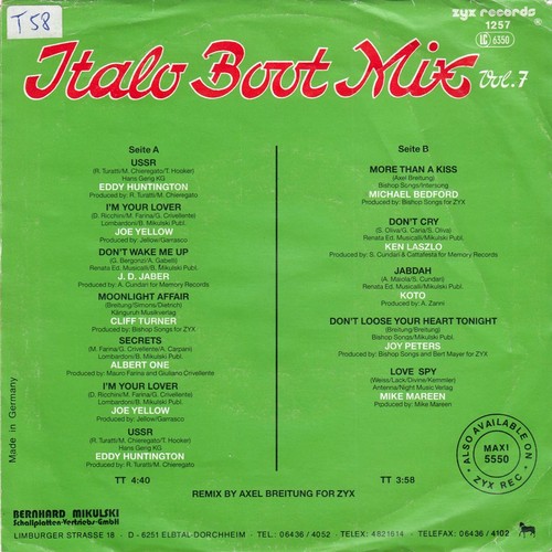 Vinyl single italo boot - vinyl, mix