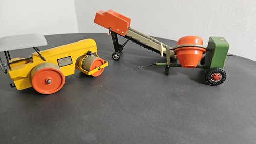 Steiff holz baumaschinen set - baumaschinen,