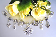 Oktoberfest Trachtenschmuck Charivari Trachtenkette Miederkette mit Strass Neu