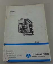 Teilekatalog / Ersatzteilliste ILO Allzweck-Motor S 60 Stand 01/1975