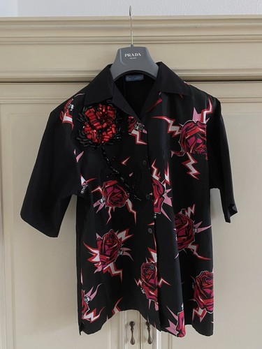 Prada fw19 sequin rose bowling - rose,