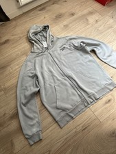Reebok Herren Hoodie L Grau | Zip-Up Kapuzenjacke Sweatshirt