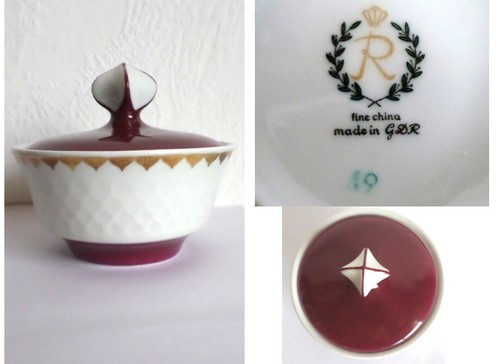 Ddr porzellan zuckerdose - zuckerdose,