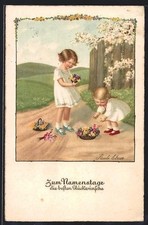 Künstler-AK Pauli Ebner: Zwei