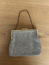 Handtasche Clutch Vintage mit Pailetten Glitzer Gold