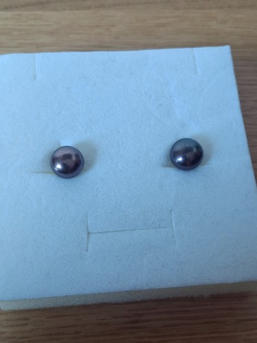 Ohrstecker boutons perle braun - ohrstecker,