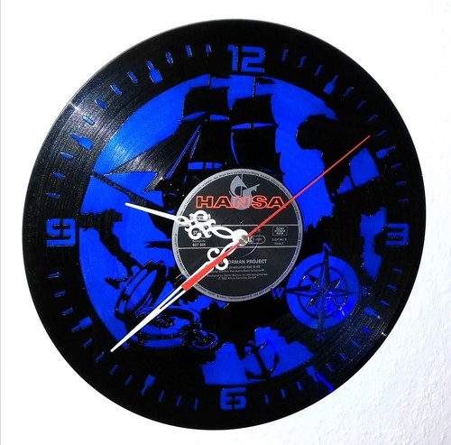 Lautlose wanduhr aus blauer - lautlose,